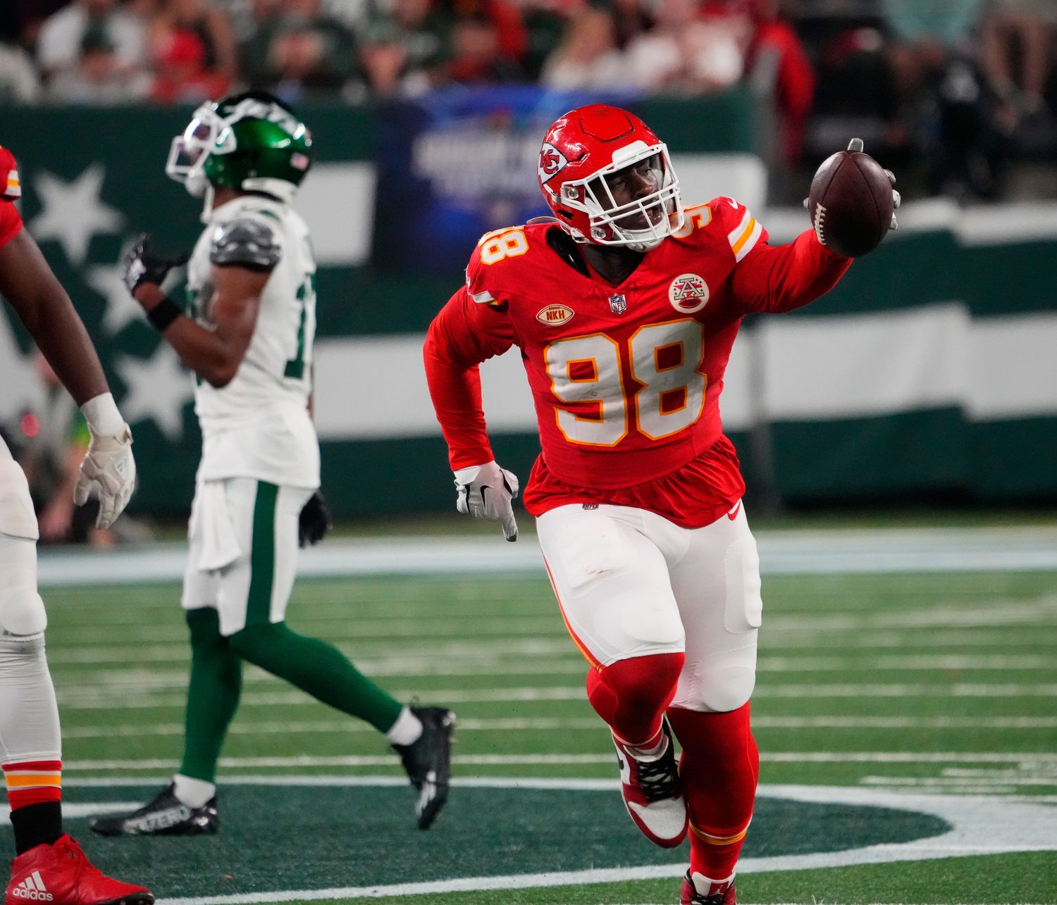 Chiefs' DT Tershawn Wharton after recovering a crucial fourth-quarter fummble